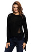 Sexy Black Sheer Knit Tangled Long Tail Sweater